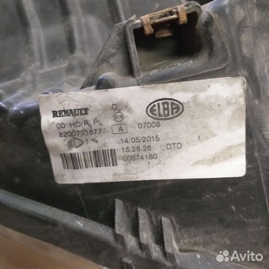 Фара правая рено сандеро