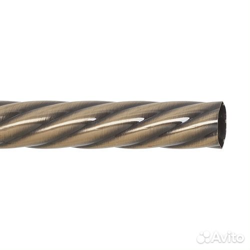 Штанга витая 160 см золото антик 20 мм; 650