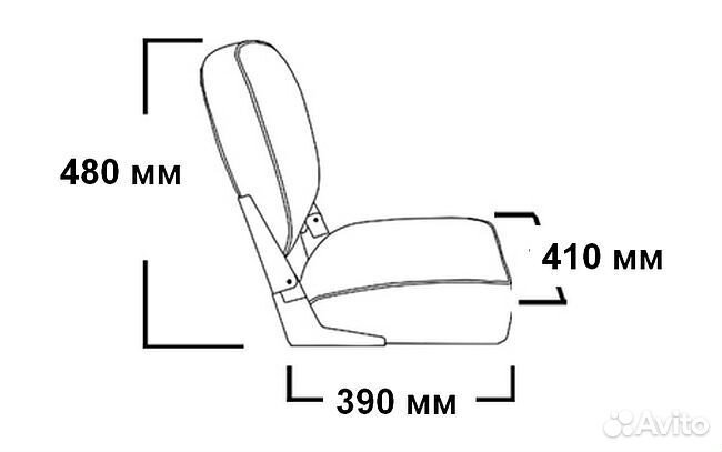 Кресло складное мягкое economy с низкой спинкой