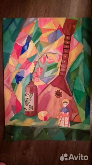 Натюрморт много работ (внутри)