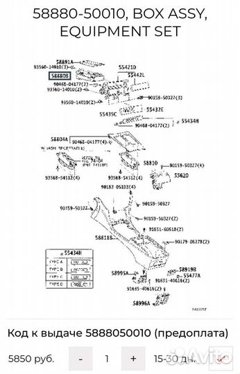 Панель Lexus-kuns006 №58880-50010