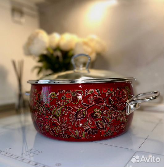 Эмалированная кастрюля 5л