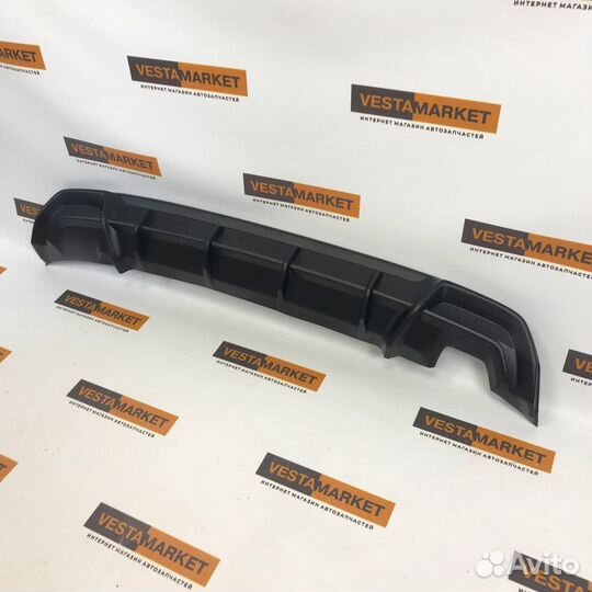 Диффузор на задний бампер Гранта фл