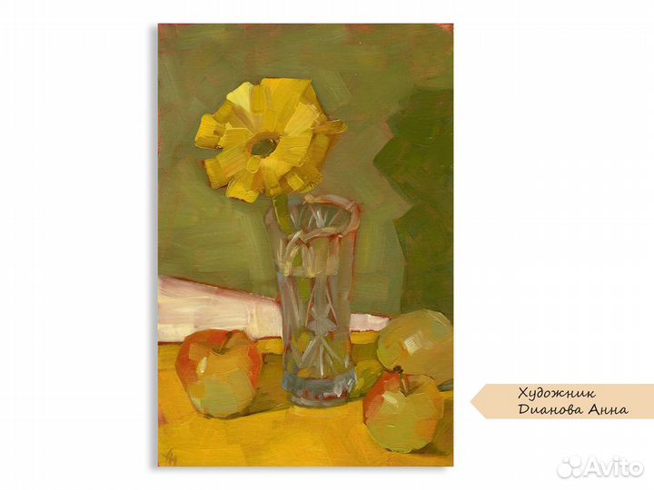 Картина с цветком 