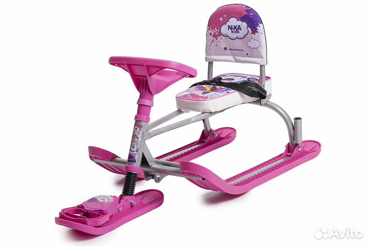 Снегокат, Nika - Twiny (TW2-M) со спинкой и толкат