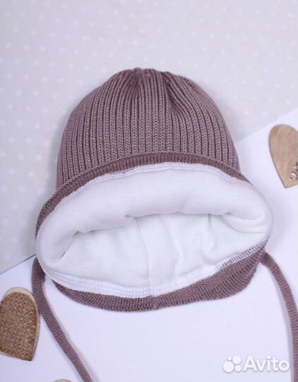 Шапка для малыша утепленная