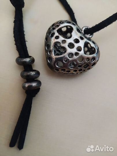 Кулон Сердце подвеска на шнурке