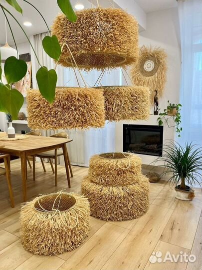 Плетеная люстра