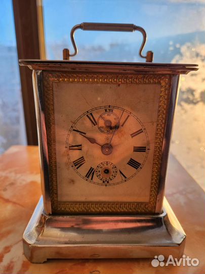 Старинные каретные часы Junghans с музыкой