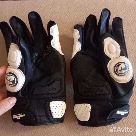 Мотоперчатки кожаные
