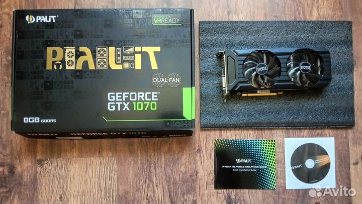 Продам видеокарту palit GeForce GTX 1070 8GB