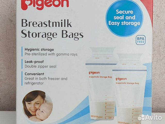 Пакеты для хранения грудного молока pigeon