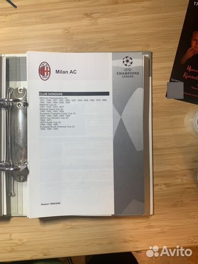 Книга Раритет uefa champions league 1999/2000