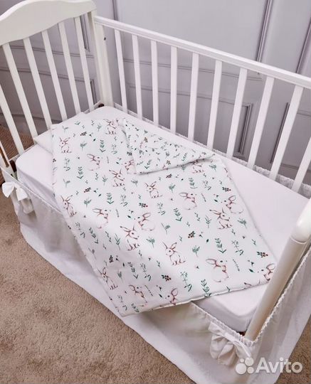 Конверт - одеяло на выписку весна осень с бантом