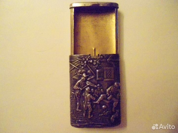 Старинная,серебрянная спичечница 900 пробы