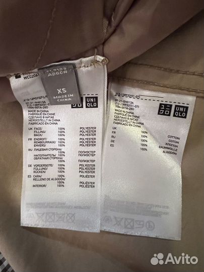 Плащ Uniqlo с подкладом, размер XS