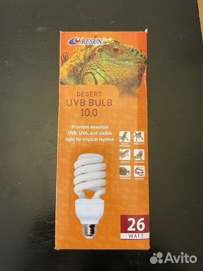 Лампа ультрафиолетовая для террариума 26Вт