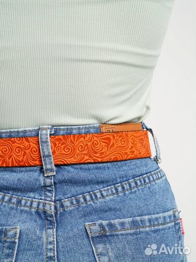 Новый кожаный ремень женский