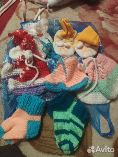 Пинетки для девочки вязаные