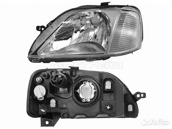 Фара renault, renault logan, renault logan 05-14
