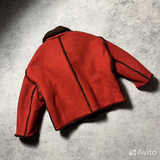 Vintage Handmade Sheepskin Wool Pilot Jacket