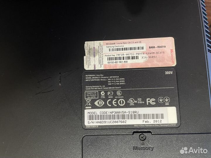 Ноутбук Samsung NP300V5A