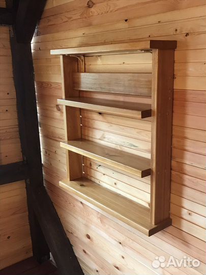 Полка настенная навесная массив