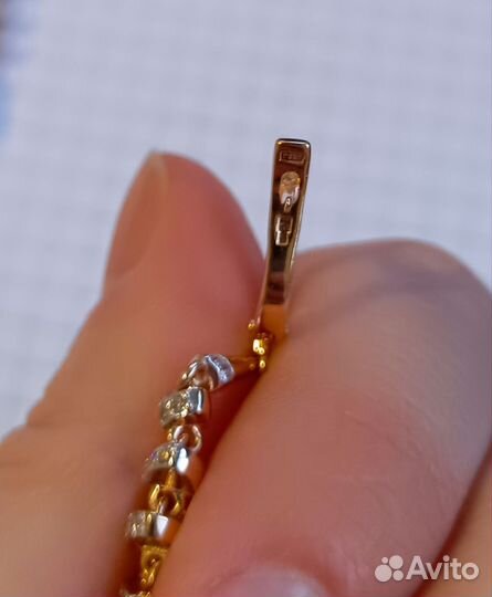 Золотые серьги 585 с топазом