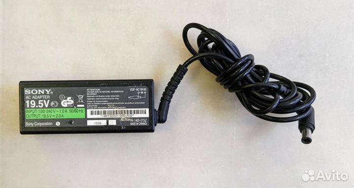 Блок питания Sony VGP-AC19V40 19.5V 2.0A 6.5x4.4