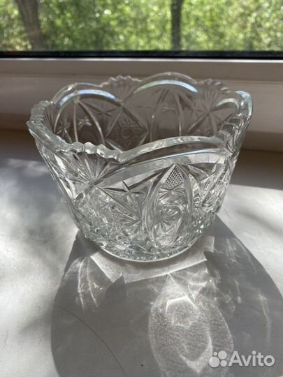 Ваза для фруктов хрусталь