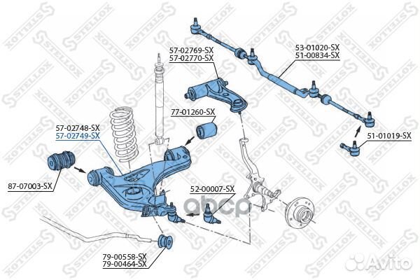 Рычаг нижн. п. mb w202 all 93-01 перед прав Ste