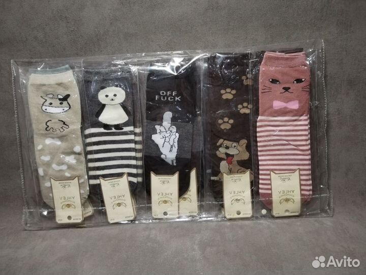 Носки женские с принтом 10 пар