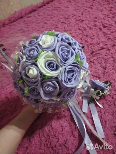 Свадебный букет дублер +бутоньерка