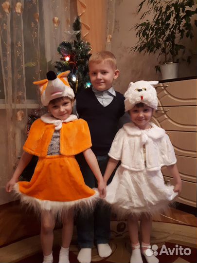 Белый костюм собачки на утренник