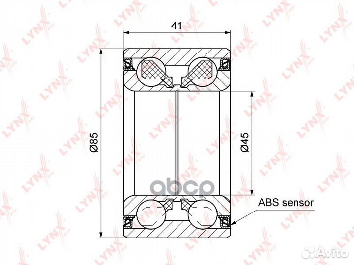 Комплект подшипника ступицы колеса зад WB12