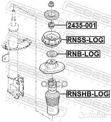 Пыльник переднего амортизатора febest rnshb-LOG