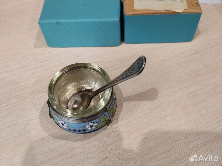 Солонка с ложечкой СССР