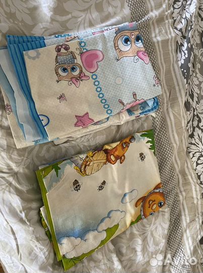 2 комплекта постельного белья в детскую кроватку