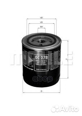 Фильтр масляный OC278 Mahle/Knecht