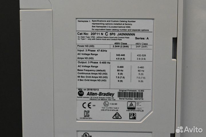 Allen-Bradley 20F11NC5P0JA0nnnnn 2.2KW новый, 2 шт