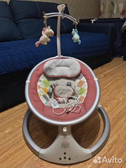 Детские электронные качели шезлонг