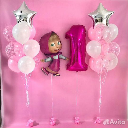 Воздушный шар Маша и Медведь