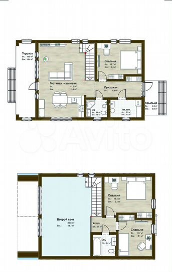 Дом 129 м² на участке 6 сот.