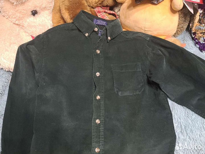 Рубашка вельвет на мальчика 7 лет