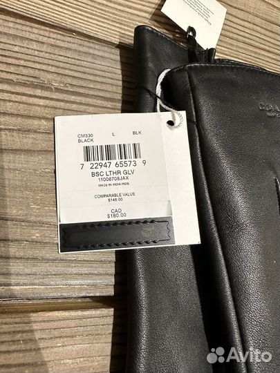 Новые мужские перчатки Coach р. L оригинал