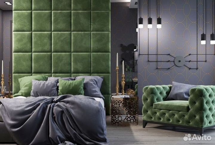 Мягкие стеновые панели для кровати