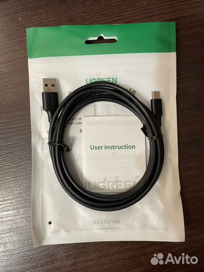 Кабель ugreen USB 2.0 to USB, 2 метра