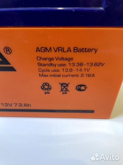 Аккумулятор Delta dt 1207