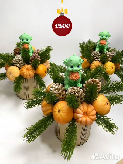 Новогодний букет из мыла