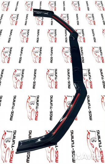 Губа переднего бампера Audi A3 16-20 RS Sedan